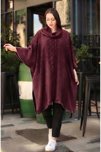 AYASOFYA OTANTIK Women's Shawl Collar Ethnic Patterned Vintage Loose Oversize...