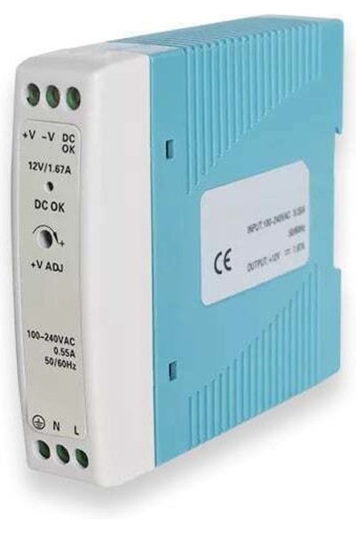 Teltonika Pr3pdnp0 Τροφοδοτικό Ράγας DIN 12V 1.67A 20W
