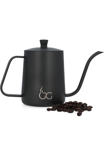 Barista Gennie Coffee Drip Kettle 600Ml Black Coating, Stainless Steel 304 Ba...