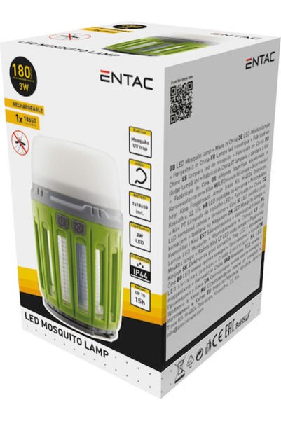 Entac Λάμπα εντομοκτόνος με πλέγμα υψηλής τάσης 3W 15.007.0036