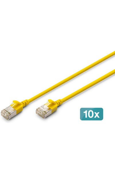 Digitus Καλώδιο Δικτύου Ethernet F/FTP Cat.6a (Gigabit) 3μ Κίτρινο 10 Τεμάχια...