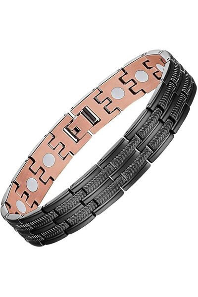 wisfunlly Copper Bracelet for Men, 99.9% Copper Magnetic Bracelets with Ultra...