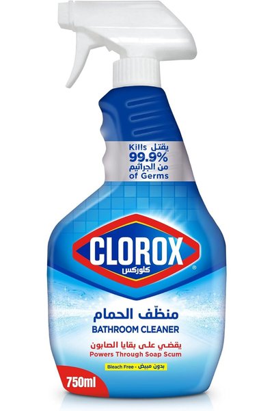 Clorox بخاخ منظف الحمامات من كلوركس، 750 مل، بخاخ مطهر بدون مبيض، يقضي على 99...