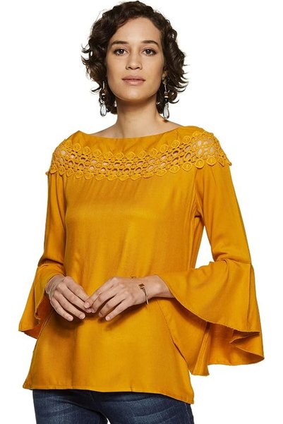 KRAVE بلوزة نسائية سادة عادية
