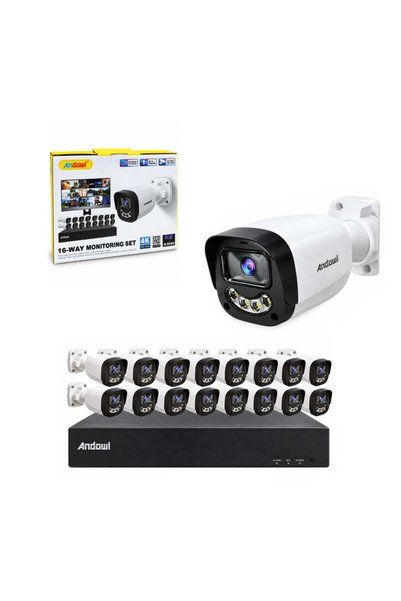 OEM Andowl Σετ Παρακολούθησης Ασφαλείας 4K με 16 Κάμερες, Καταγραφικό DVR/NVR...
