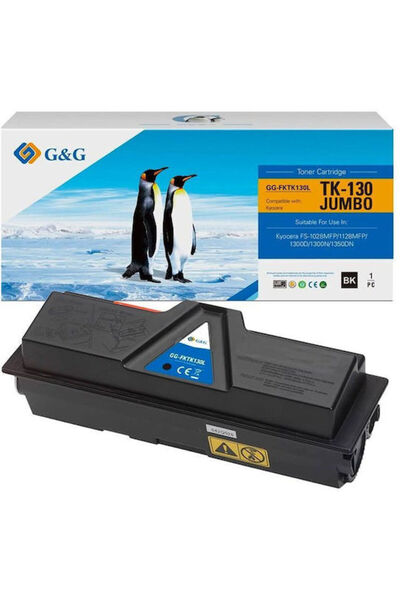 G&G Συμβατό Τόνερ για Εκτυπωτή Λέιζερ Kyocera Tk-130 Μαύρο