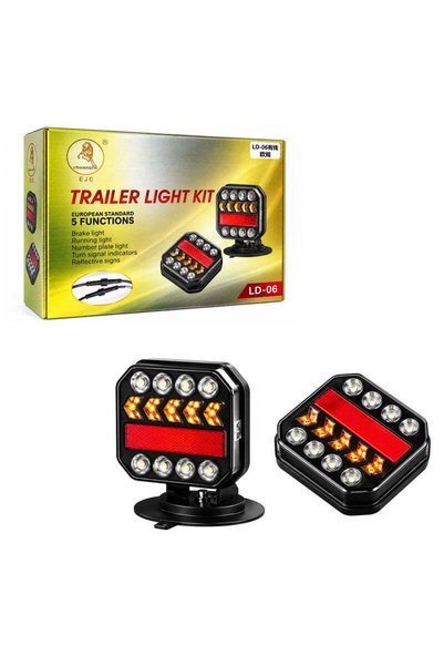 OEM Σετ Ασύρματων Φώτων LED Τρέιλερ 5 Λειτουργιών με Μαγνητική Βάση LD-06