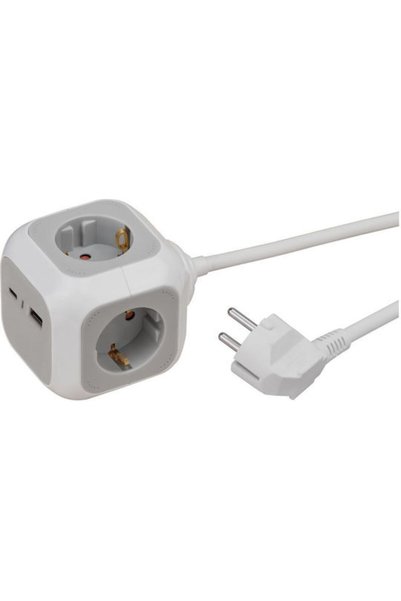 Brennenstuhl PowerCube 4-πρίζες με USB-A, Διακόπτη και Καλώδιο 1.4μ. Κωδικός:...