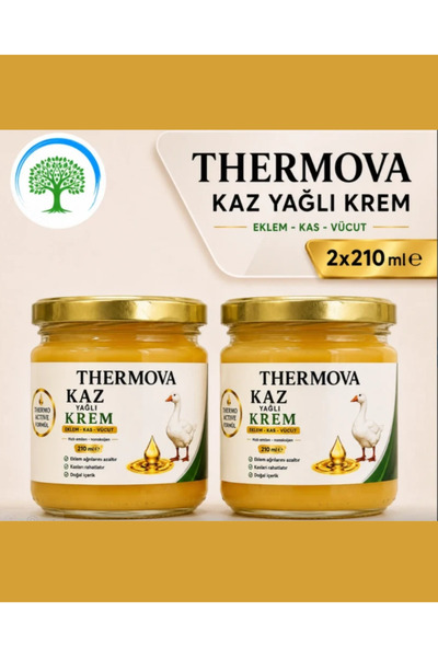 Çare Burada Thermova Kaz Yağlı Vücut Bakım Kremi 210 ml – Masaj ve Günlük Vüc...