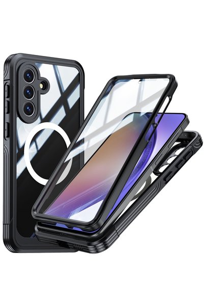 ERBORD Husă pentru Samsung Galaxy A57 5G, antișoc, cu sticlă, compatibilă Mag...