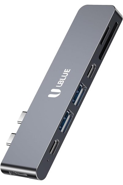 UBLUE محول USB-C متعدد المنافذ، 7 في 2، منفذ HDMI بدقة 4K@60Hz، منفذ USB-C PD...