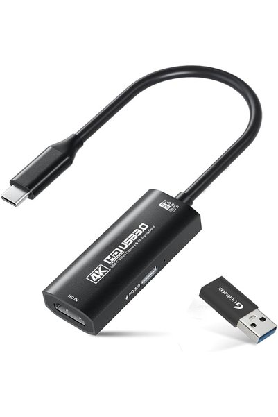 Guermok بطاقة التقاط فيديو 4K USB3.0 HDMI مع شحن PD بقوة 100 واط، تدعم دقة 2K...