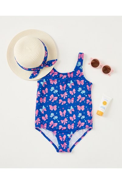 LCW STEPS Bowknot Printed Girls' Swimsuit