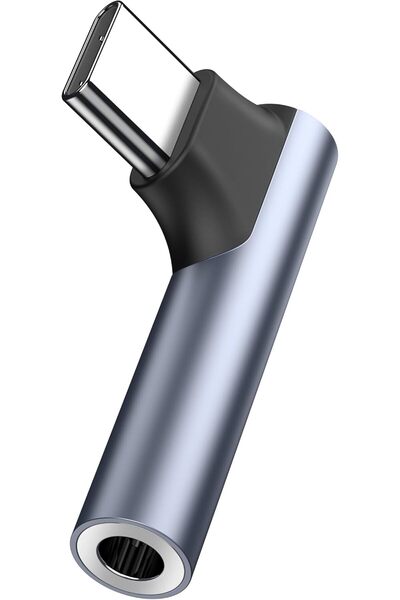 GENERAL محول USB C إلى مقبس صوت 3.5 ملم، محول بطاقة صوت خارجية متوافق مع سماع...