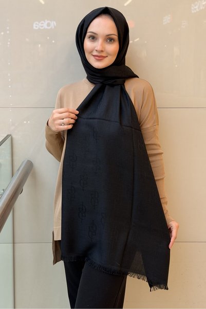 ipekevi Ie Monogram Wool Silk Shawl