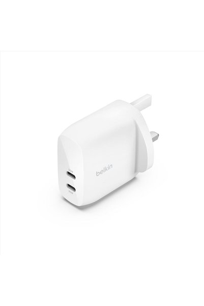 Belkin BoostCharge dual USB-C plug with PPS, 60W phone charger for iPhone 16 ...