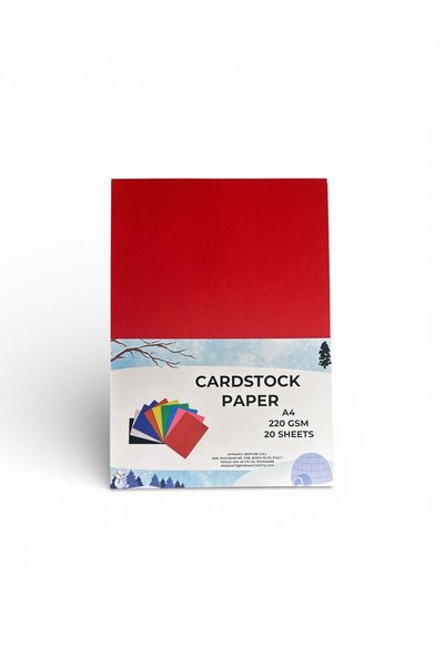 Dynamic Set 20 Coli Carton Color A4 Roșu 220 g/mp – Carton pentru Proiecte Cr...