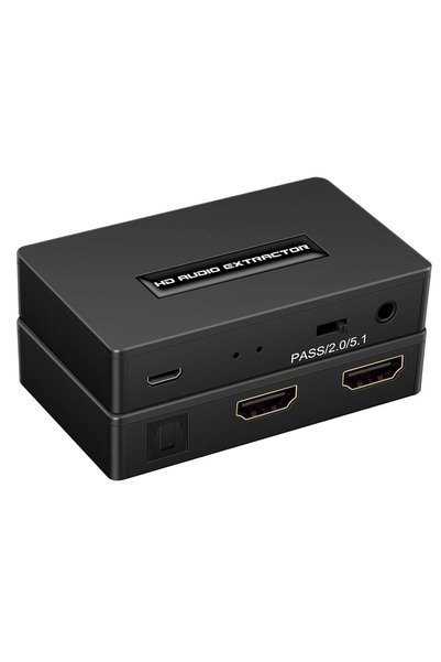 JOYZZZ جهاز استخراج الصوت من HDMI، محول HDMI إلى HDMIS بدقة 1080P مع مخرج صوت...