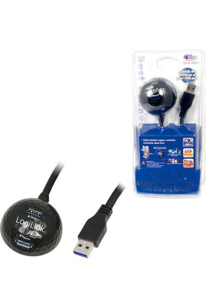 LogiLink Διανομέας USB 2 Θυρών USB 3.0 με σύνδεση USB-A και Παροχή Ενέργειας ...