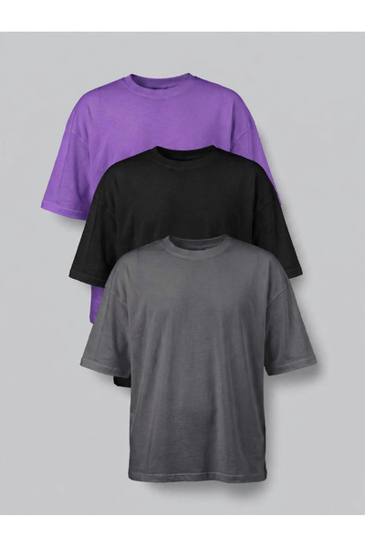Respire Σετ 3 Unisex Oversized T-shirts, από βαμβάκι κορυφαίας ποιότητας, βασ...