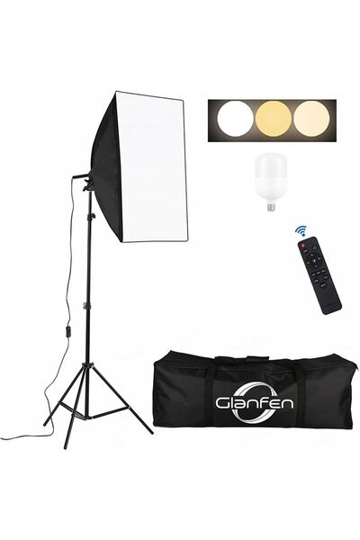 Generic اضاءة تصوير - Glanfen 200W Photography Softbox Lighting Kit