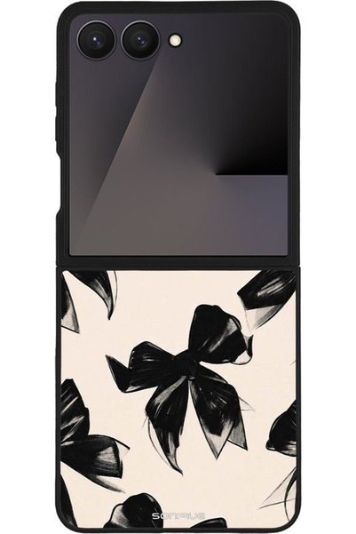 Sonique Θήκη Σειράς Diva για Samsung Galaxy Z Flip 7 Μαύροι Φιόγκοι