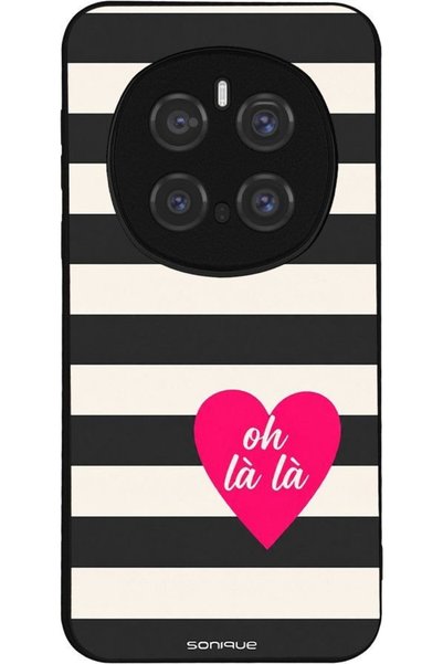 Sonique Σειρά Stripe Stories Θήκη για Honor Magic7 Pro 5G Oh La La - Μαύρο