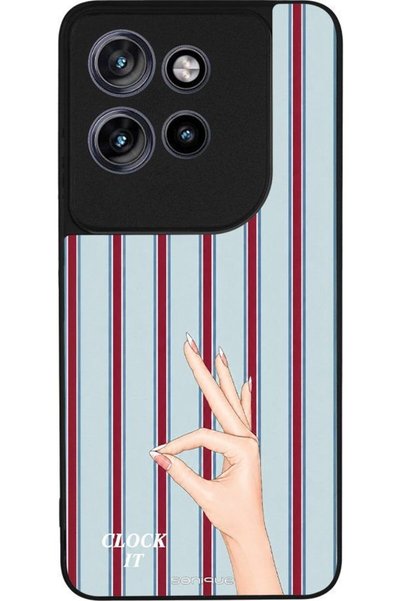 Sonique Σειρά Stripe Stories Θήκη για Motorola Edge 60 Neo 5G Clock It