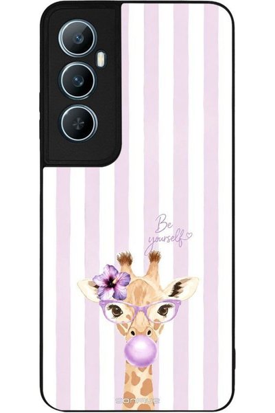 Sonique Σειρά Stripe Stories Θήκη για Realme C65 4G Λιλά - Καμηλοπάρδαλη με Τ...