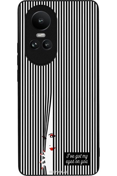 Sonique Σειρά Stripe Stories Θήκη για Oppo Reno10 5G Eye On You - Μαύρο