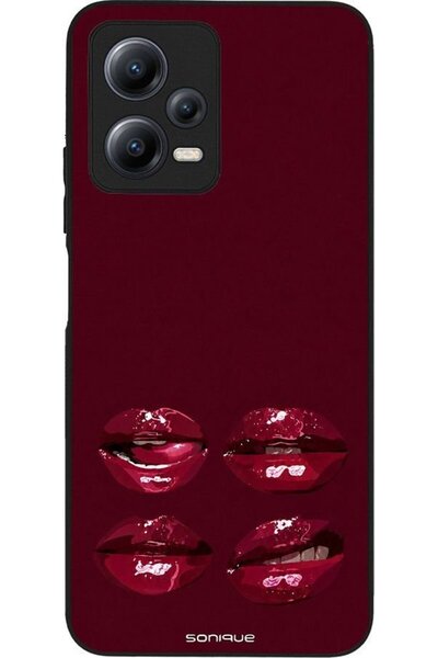 Sonique Θήκη Σειράς Diva για Xiaomi Redmi Note 12 5G / Poco X5 5G Κόκκινα Χείλη