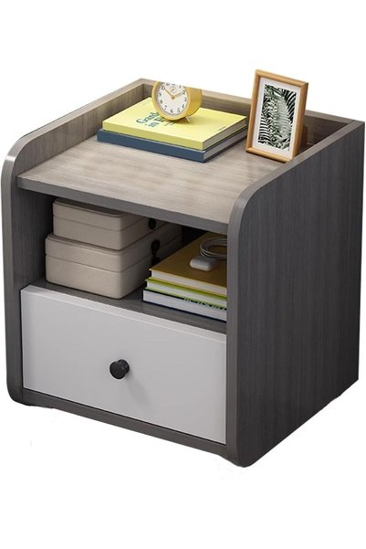 XICEN Bedside Table, Small End Table, Nightstands with Drawer Dresser Open St...