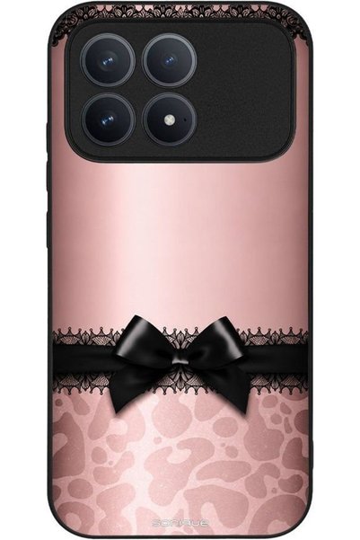 Sonique Θήκη Σειράς Diva για Xiaomi Poco F8 Pro 5G Λεοπάρ Φιόγκος - Ροζ