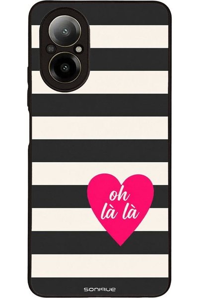 Sonique Σειρά Stripe Stories Θήκη για Realme C67 4G Oh La La - Μαύρο