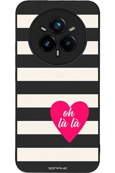 Sonique Σειρά Stripe Stories Θήκη για Realme 14 Pro Plus 5G Oh La La - Μαύρο