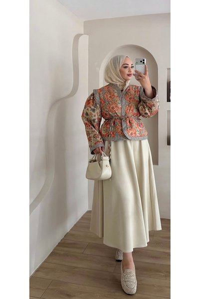 MODA S&S BZLİNE Scuba etek krem