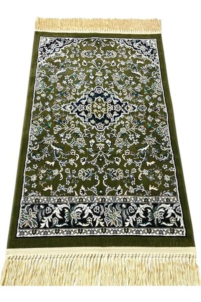 joodalasalah Haram Carpets Green Prayer Rug - 110x70x0.8cm, Anti-Slip Islamic...