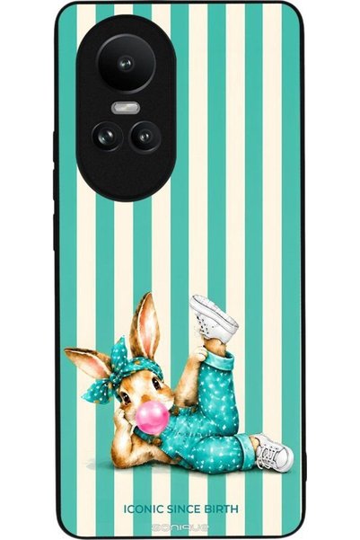 Sonique Σειρά Stripe Stories Θήκη για Oppo Reno10 5G Εμβληματικό Κουνελάκι