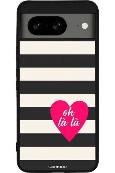 Sonique Σειρά Stripe Stories Θήκη για Google Pixel 8 5G Oh La La - Μαύρο