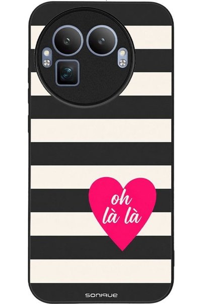 Sonique Σειρά Stripe Stories Θήκη για Realme GT 8 Pro 5G Oh La La - Μαύρο