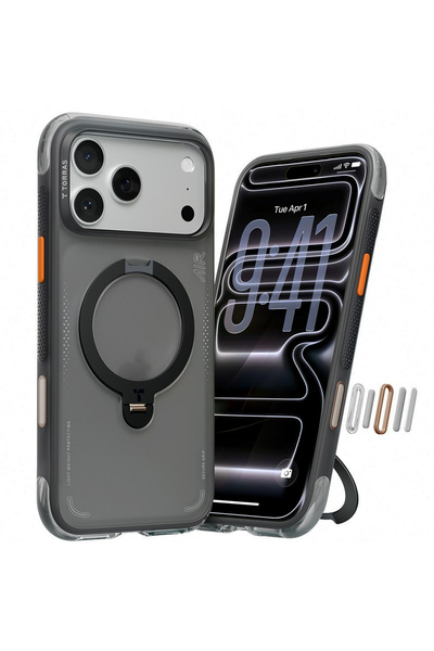 TORRAS Husă pentru iPhone 17 Pro Max/ 18 Pro Max -Torras - Ostand Spin Air Se...