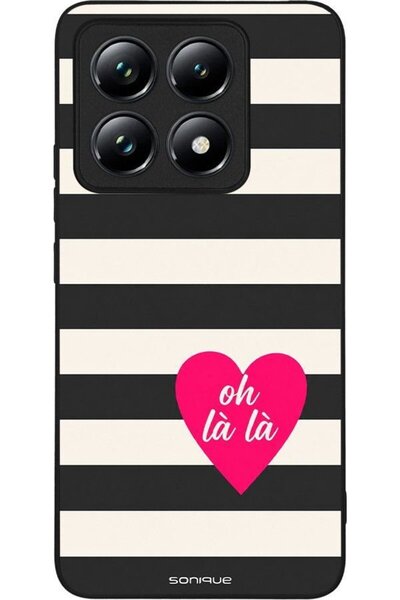 Sonique Σειρά Stripe Stories Θήκη για Xiaomi Xiaomi 14T Oh La La - Μαύρο