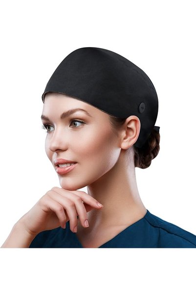 QBA Adjustable Working Cap with Button, Cotton Working Hat Sweatband, Elastic...