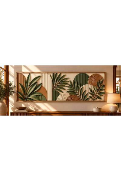 Tuba Decor Tek Parça Gerçek Ahşap dikey Panorama boho rüzgarı