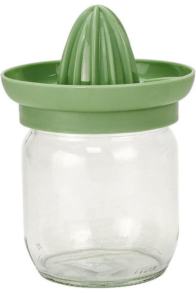 Herevin عصارة حمضيات يدوية من الزجاج والبولي بروبيلين سعة 425 مل، عصارة ليمون...