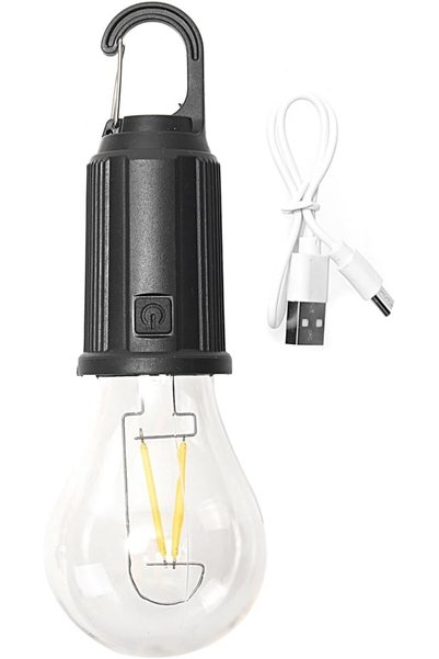 GENERAL مصباح تخييم معلق بإضاءة LED قابل لإعادة الشحن بمنفذ USB 2، مصباح خيمة...