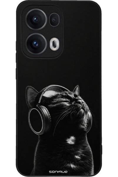 Sonique Ανδρική Έκδοση Θήκης για Oppo Reno13 Pro 5G Audio Kitten - Μαύρο