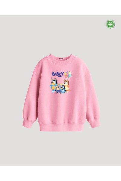 cirokids Cute Dog Bluey Printed Unisex Cotton Kids Sweatshirt