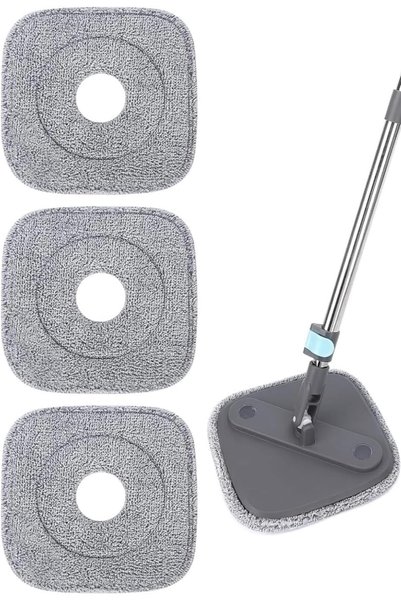 Generic Square Microfiber Mop Pads Compatible with True & Tidy True Spin Mop ...
