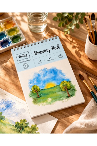 Nathy Notes A5 Drawing Pad - Drawing Pad 40 Sheets 120 Gr Thick Paper - 1St G...